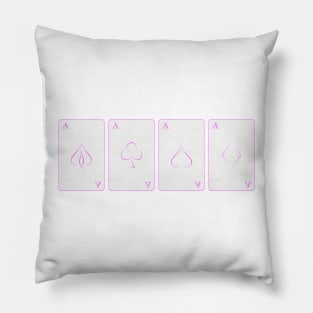 Pink Four Aces Pillow