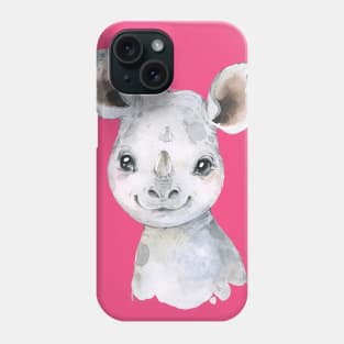 Cutest Baby Rhino Design! Phone Case