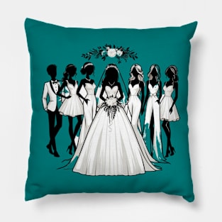Bride and Bridesmaids Pillow