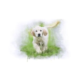 Golden retriever puppy watercolor T-Shirt