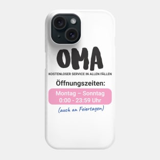 Oma kostenloser Service in allen Fällen Phone Case