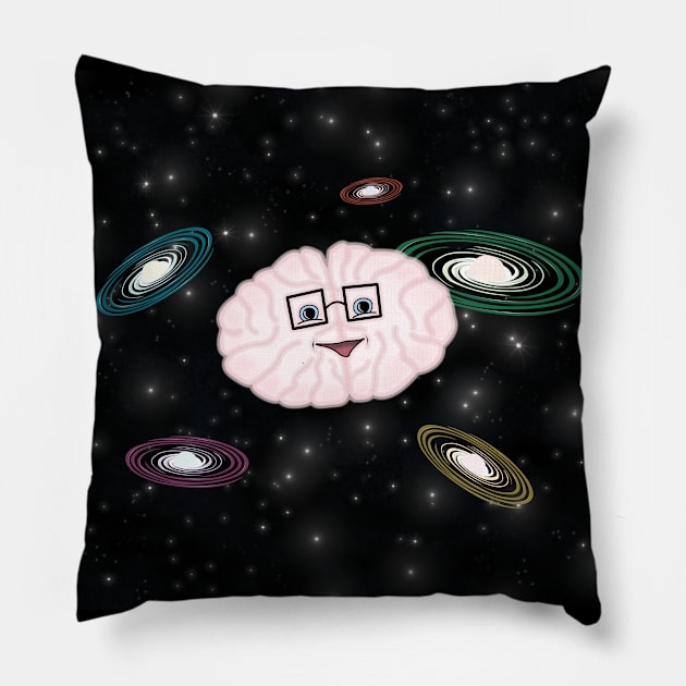 Galaxy Brain Pillow by Snowbird Designs