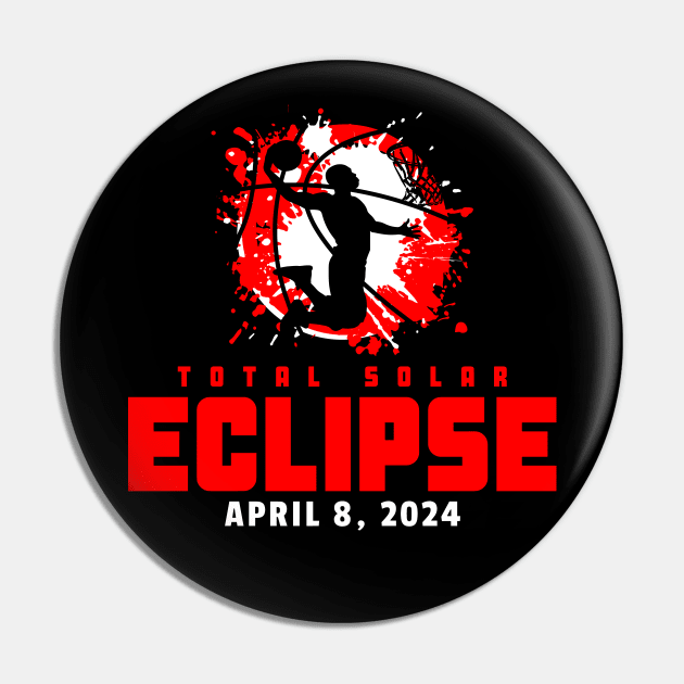 Total Solar Eclipse 2024 Basketball Pin by Etopix