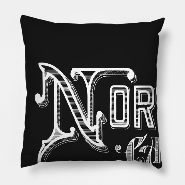 Vintage Norwalk, CA Pillow by DonDota