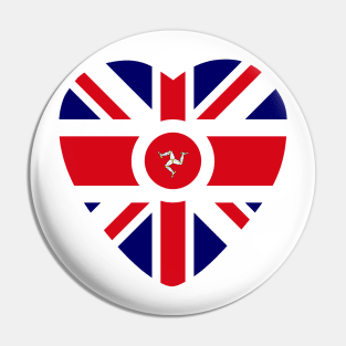 British Manx Multinational Patriot Flag Series (Heart) Pin
