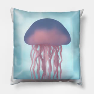 Cute Jellyfish Drawing Pillow