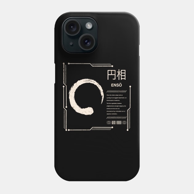 Enso Zen Circle Buddhist Japanese Kanji Characters Calligraphy 641 Phone Case by dvongart