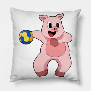 Pig Handball player Handball Pillow