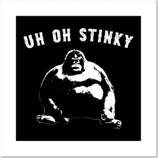 Uh Oh Stinky Poop Meme Funny Monkey Poster