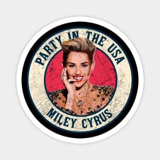 Retro Style Fan Art Design Party In The USA Magnet