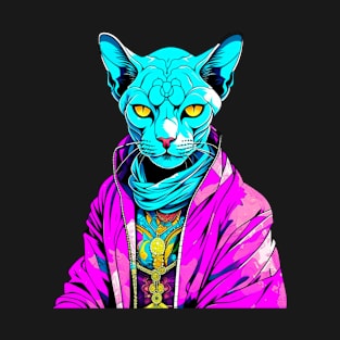 Sphynx cat Cyberpunk T-Shirt