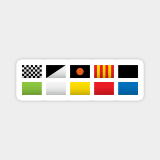 F1 Racing Flags Magnet