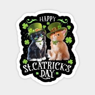 St Pat'S Paddy Patrick Day'S Happy St Cat Tricks Day Magnet