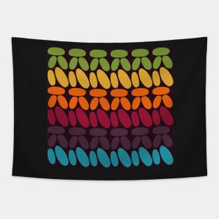 Pseudo crochet pattern with rainbow colors Tapestry