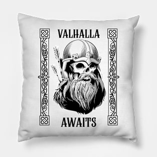 Valhalla Awaits Viking Pillow