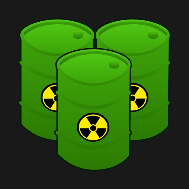 Nuclear waste barrels by Mamon