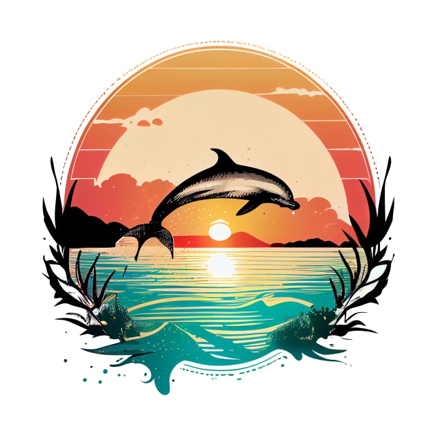 Vintage Surf Dolphin by Banned Books Club