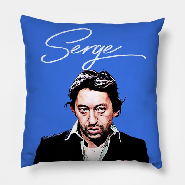 Serge Gainsbourg Pillow by DankFutura