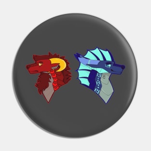 Fire and Water Dragon🔥❤💧💙 Pin