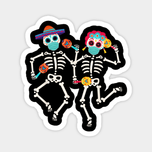 Dia De los Muertos Day of the Dead 2023 2024 Skull Dancing Magnet