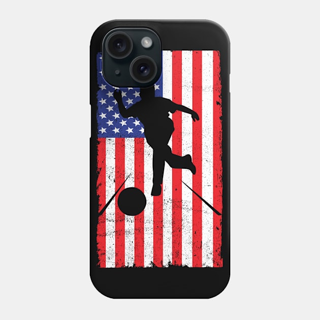 American Flag Bowling Design Phone Case by TeeShirt_Expressive