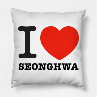 i love ateez seonghwa heart atiny | Morcaworks Pillow