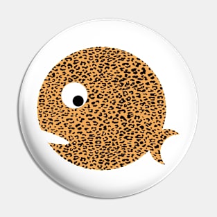 Cute Leopard Print Fish Funny Graphic For Women, Teens & Girls Pin