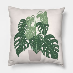 Minimalist Monstera plants Pillow