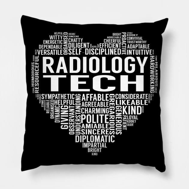 Radiology Tech Heart Pillow by LotusTee