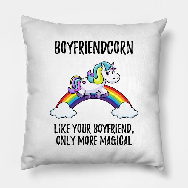 boyfriend unicorn Pillow by IndigoPine