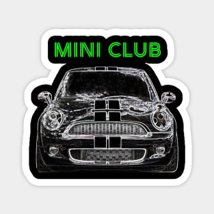 Mini Copper Front End Mini Club Magnet