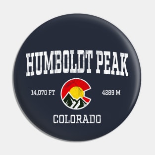 Humboldt Peak Colorado 14ers Vintage Athletic Mountains Pin