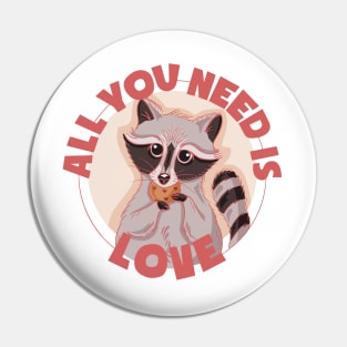 Love Raccoon Pin