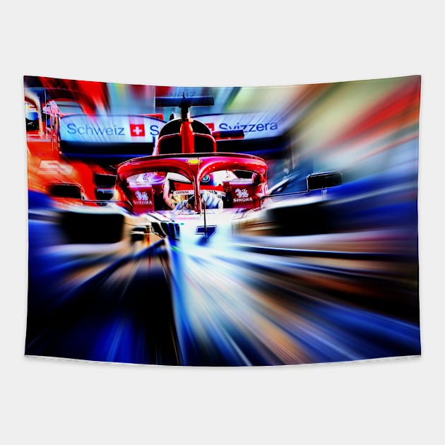 Raikkonen Racing Tapestry by DeVerviers