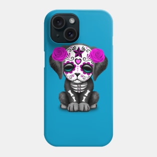 Cute Purple Day of the Dead Puppy Dog Phone Case