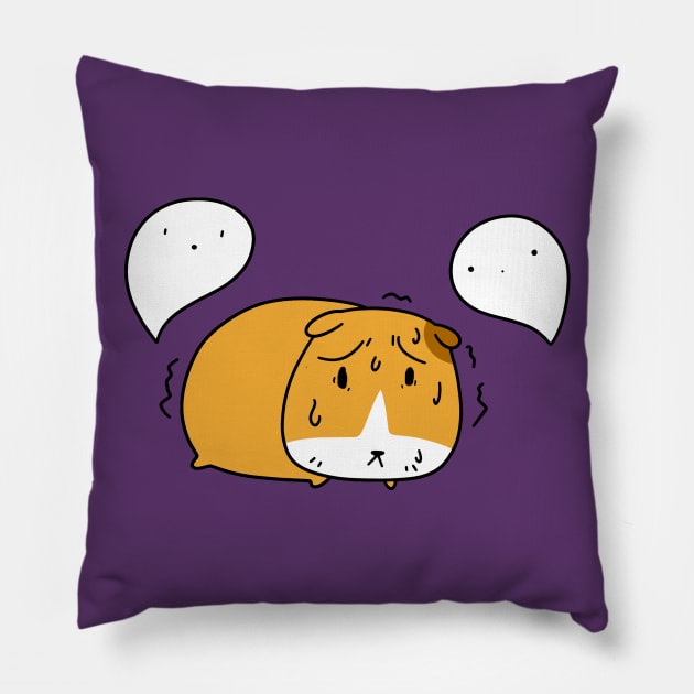 Ghosts and Scared Guinea Pig Pillow by saradaboru