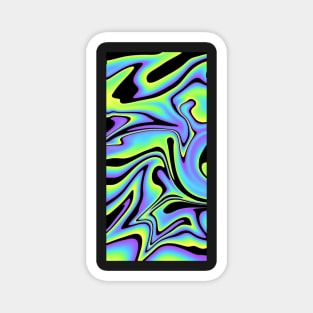 Neon UFO Pattern Magnet