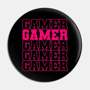 Varsity Gamer On Repeat Collegiate Student Style Pin