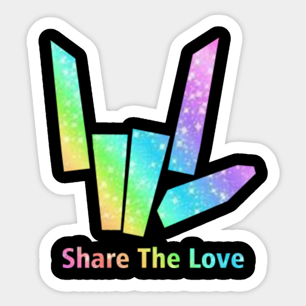 Download Share The Love - Share The Love Logo - Sticker | TeePublic