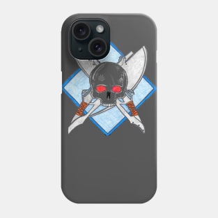 Damaged Skull and Crossed Gun Blades Phone Case