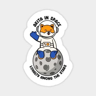 Akita in space loyalty among the stars Magnet