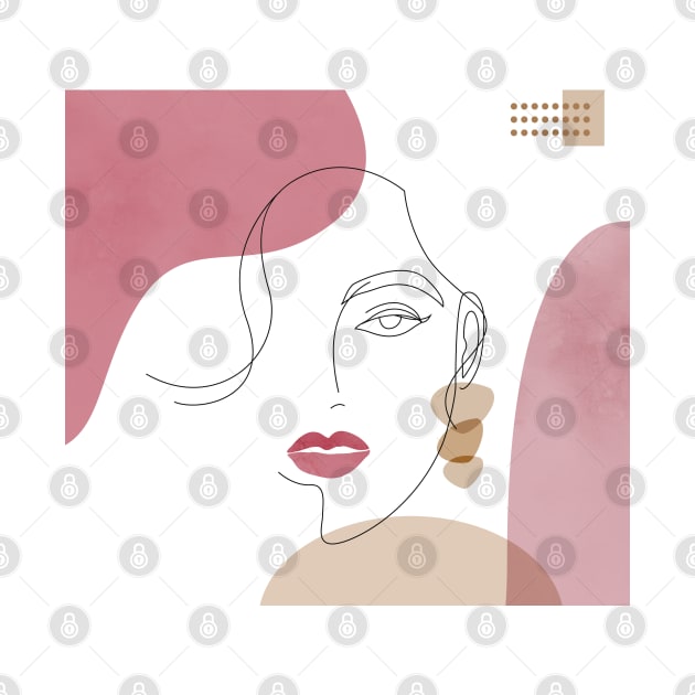 Woman Abstract Face Line Art by themadesigns