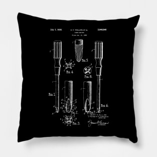 Screw Driver patent 1936 carpenter gift Pillow