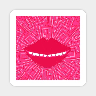 Amazing Smile Mouth red pink Magnet