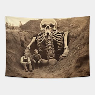 The big skull. Conspiracy Theory Tapestry