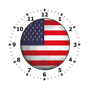 usa flag clock T-Shirt