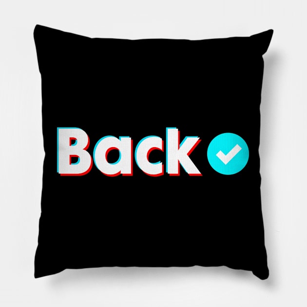 Back Name Verify Blue Check Back Name Gift Pillow by Aprilgirls