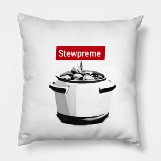 Stewpreme Stewpot T-shirt wht bg Pillow
