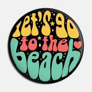 Let's go to the beach a fun summer vacation design Pin