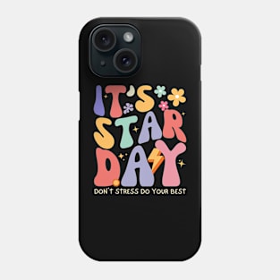 It’s Staar Day Don’t Stress Retro Groovy Testing day Teacher Phone Case